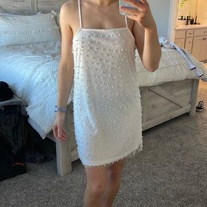 NWT White pearl dress